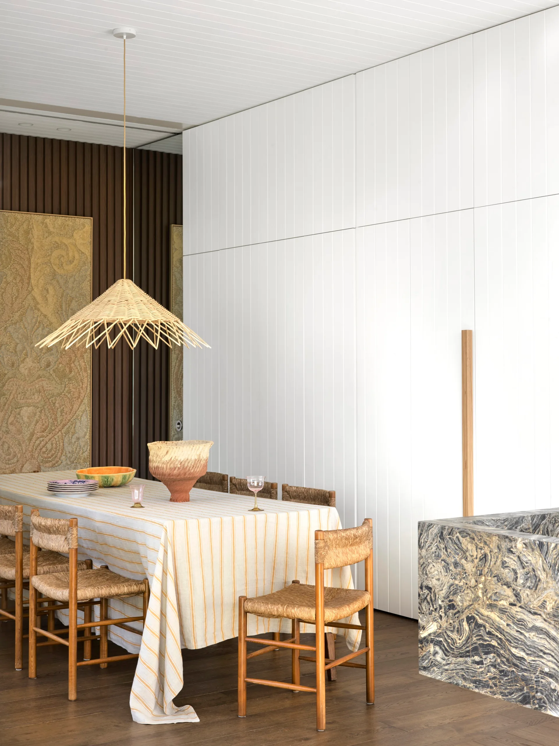 Bondi home coastal dining area