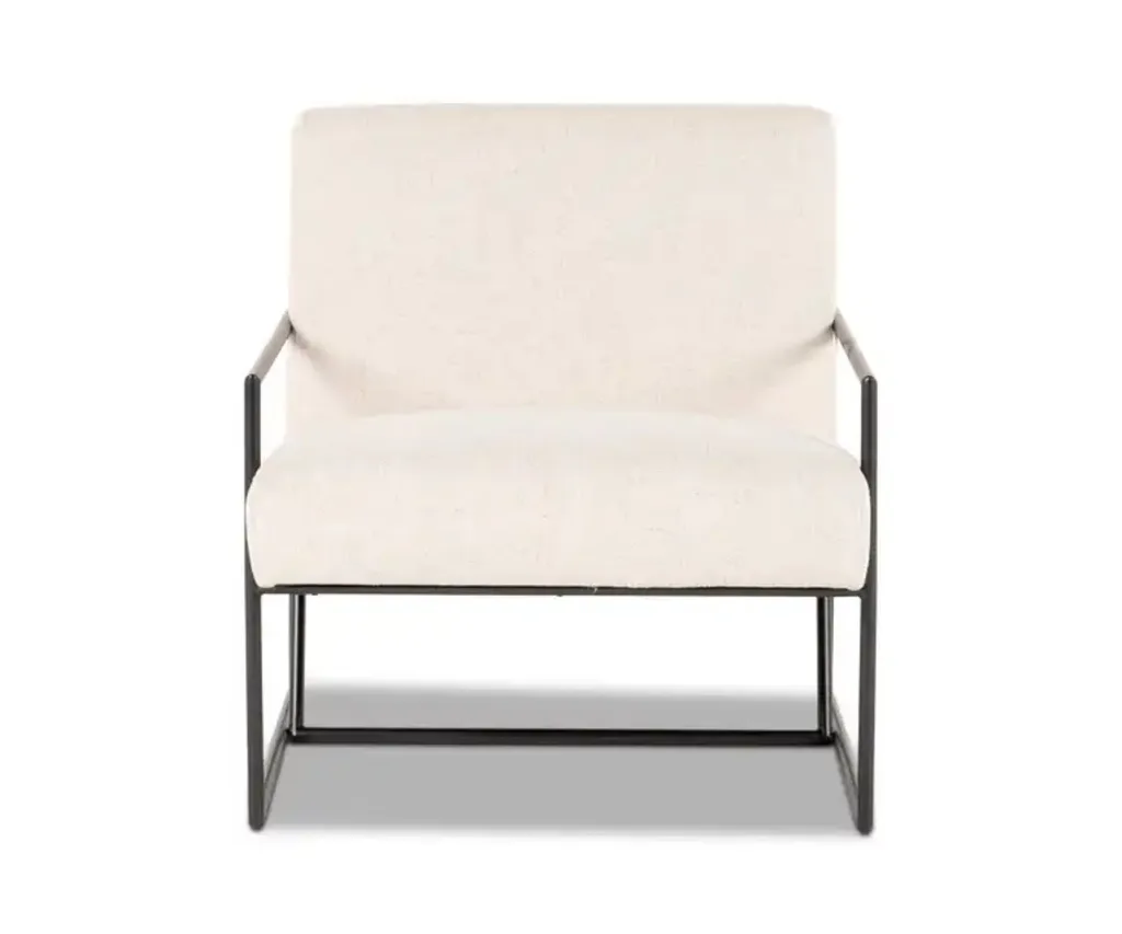 lounge lovers oliver white accent chair