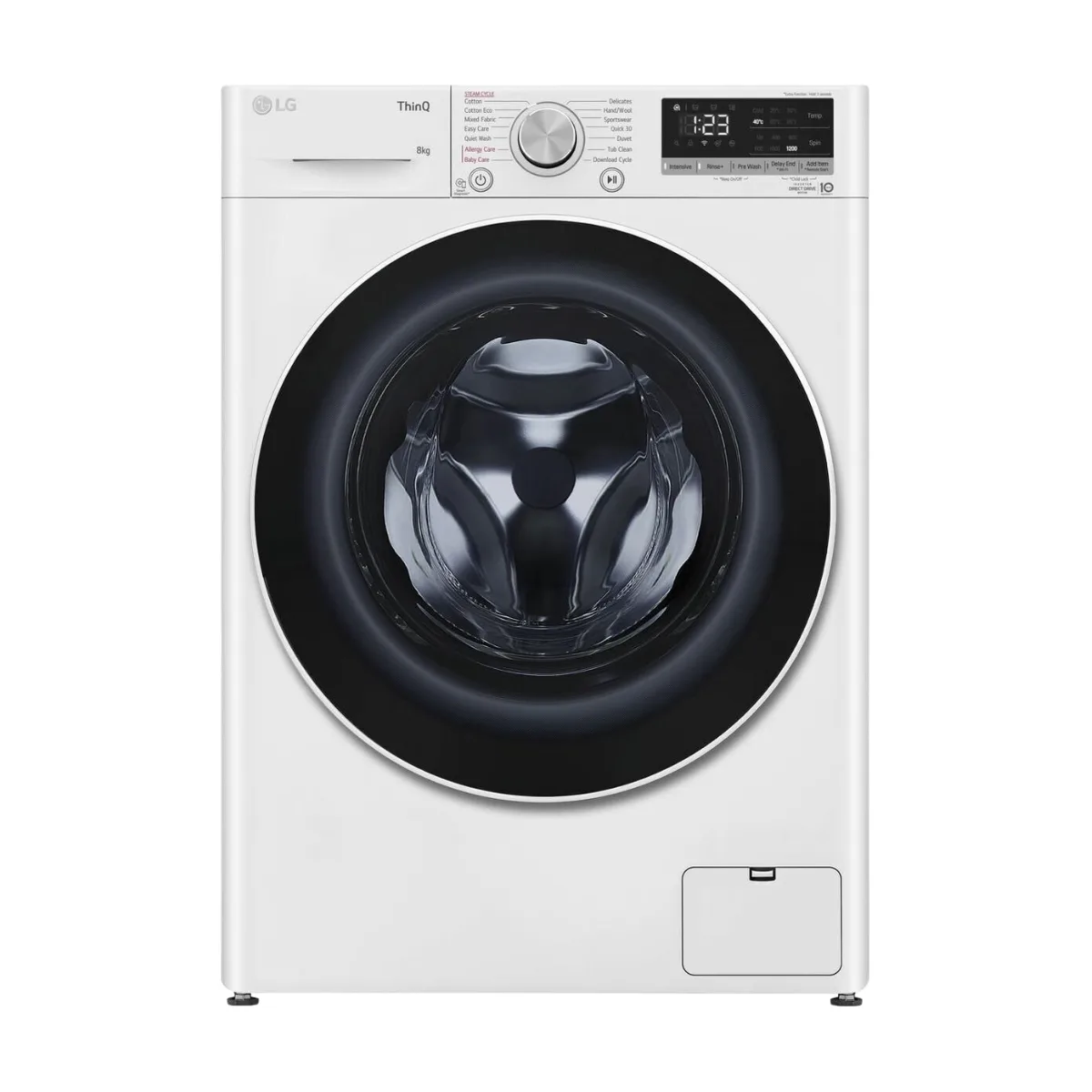 An LG front loader washing machine