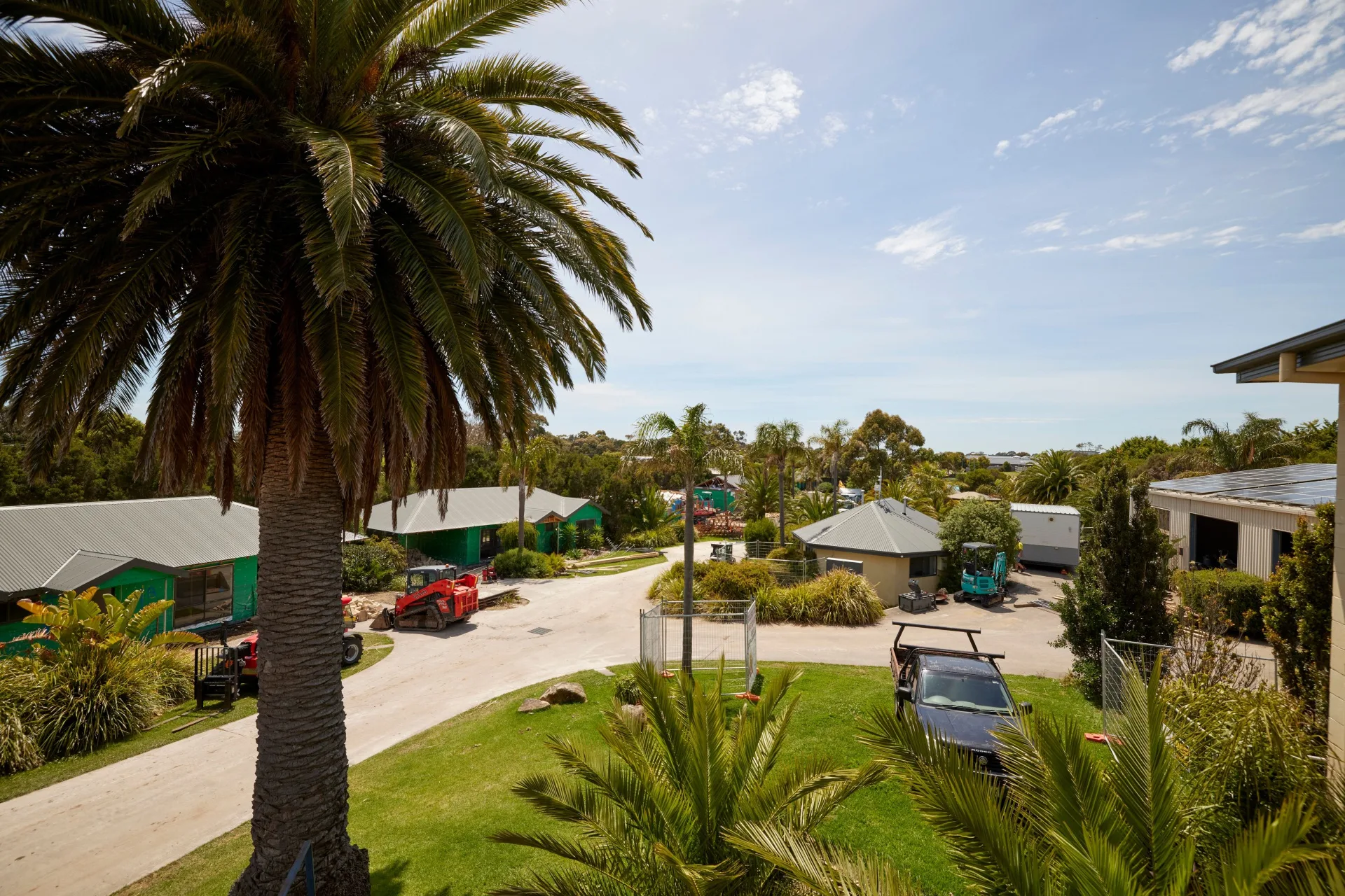A view of The Block 2024's new worksite, an abandoned resort on Phillip Island