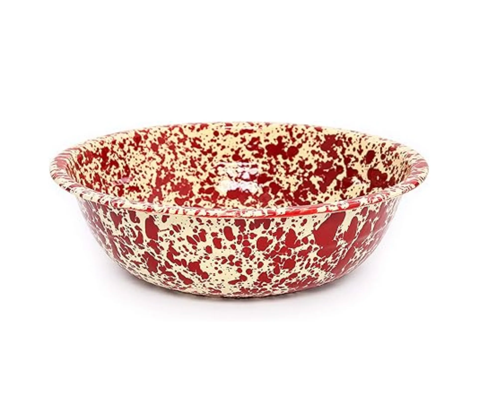 Red ceramic bowl