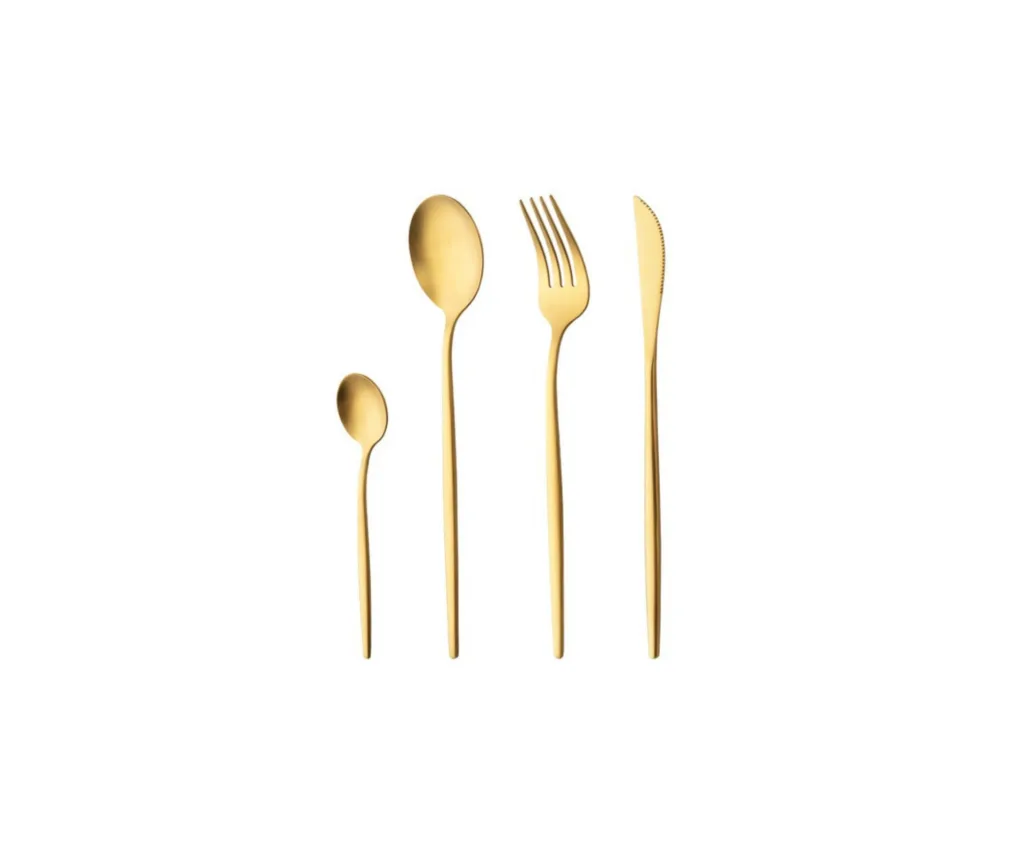 Gold cutlery