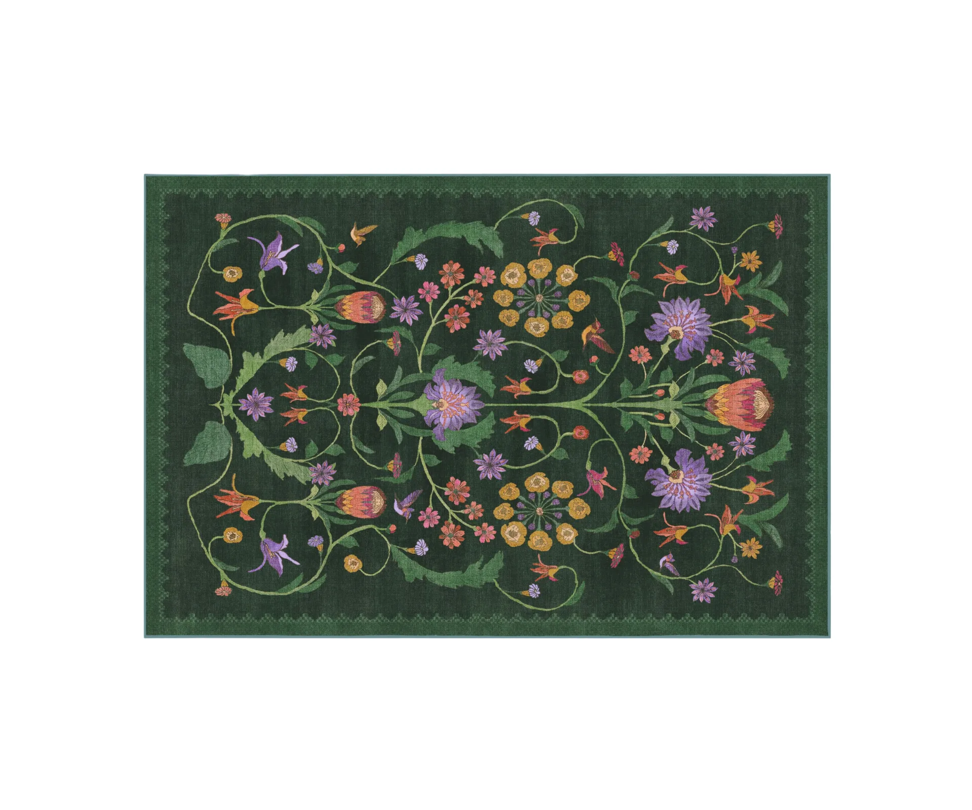 Green rug