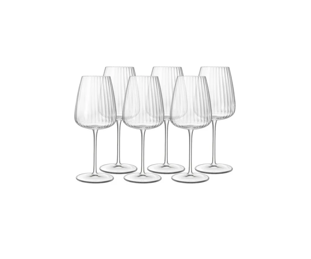 Fluted wine glasses