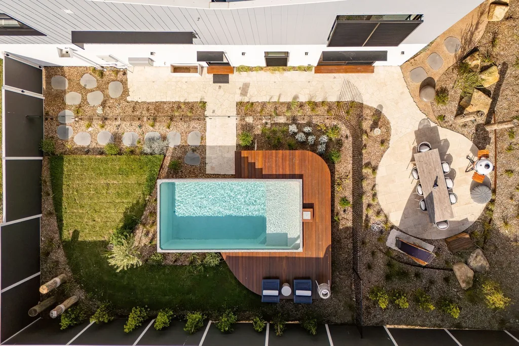 Kristian and Mimi's backyard with swimming pool