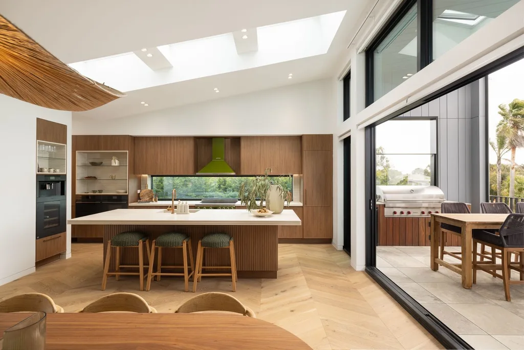 Kristian and Mimi's timber kitchen and adjoining alfresco