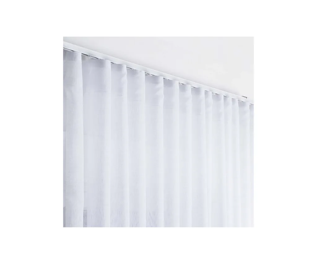 Sheer, s-fold curtains