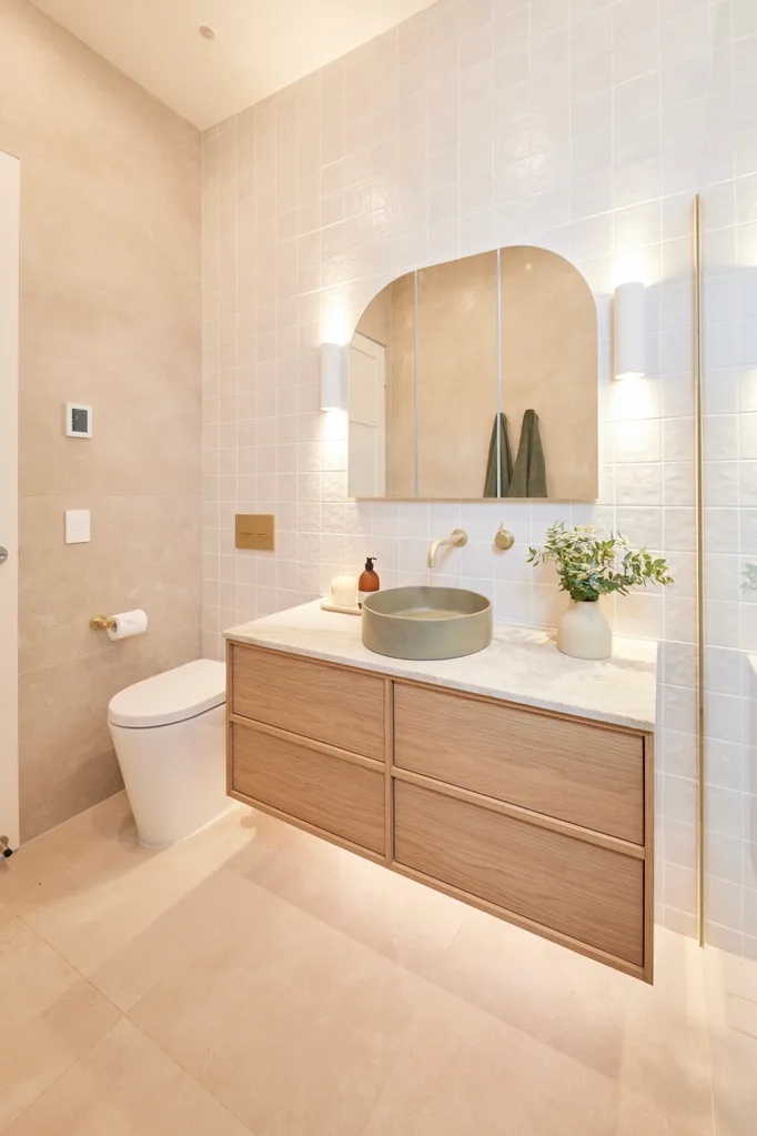 The Block ensuite reveal House 1 Maddy Charlotte