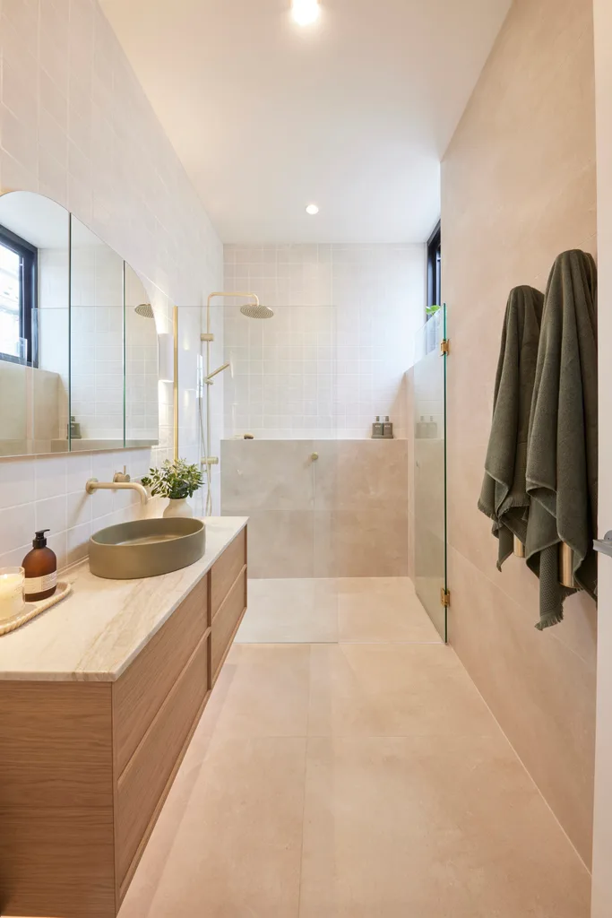 The Block ensuite reveal House 1 Maddy Charlotte