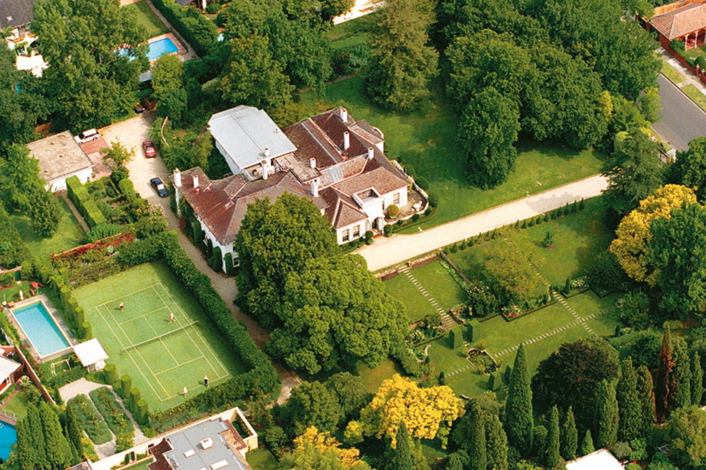 Cranlana Toorak castle aerial