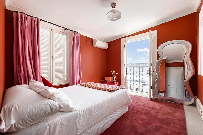 Nadia Fairfax Paddington terrace red bedroom