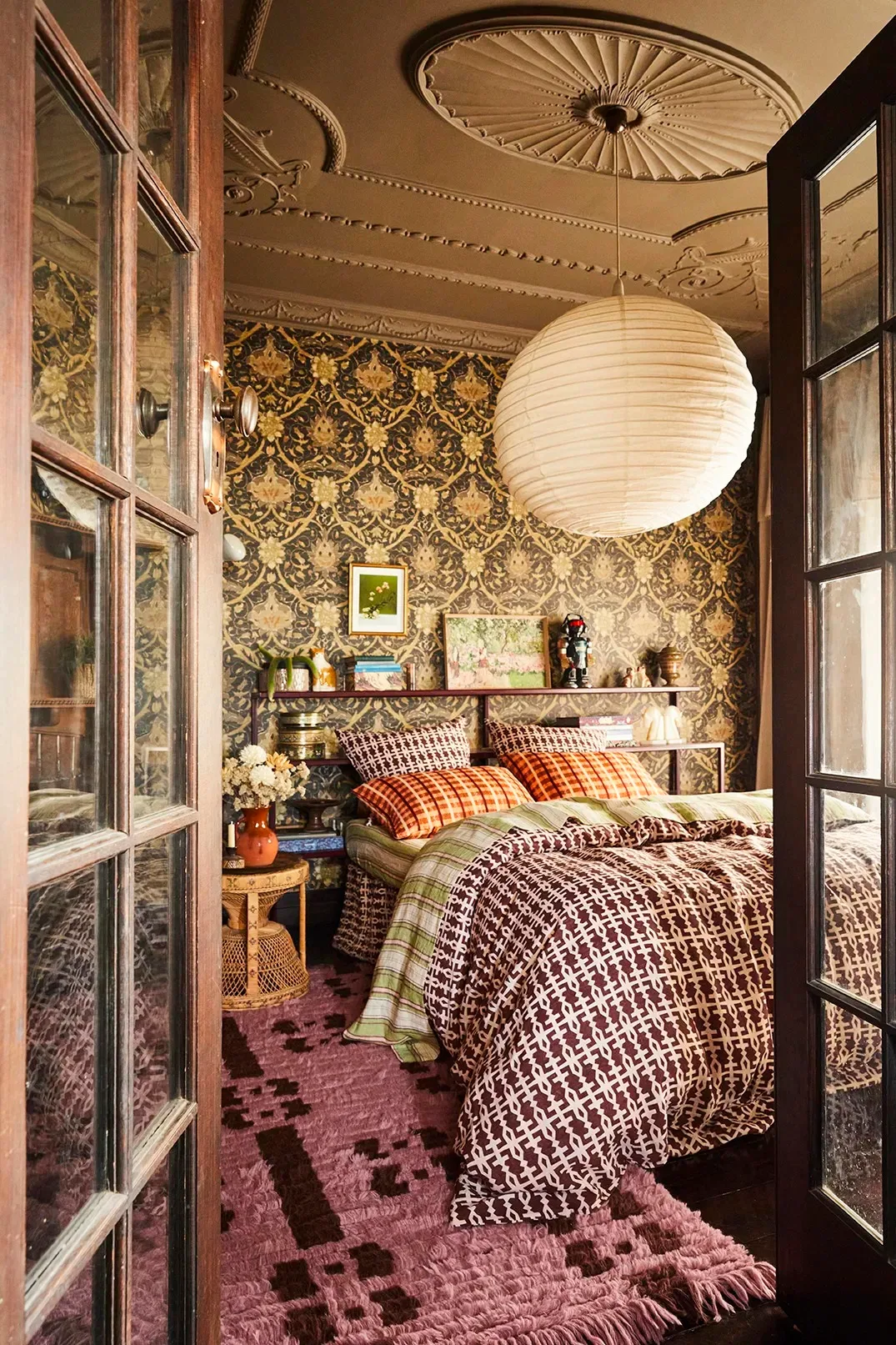 A bedroom styled with bold Sage x Clare bedding