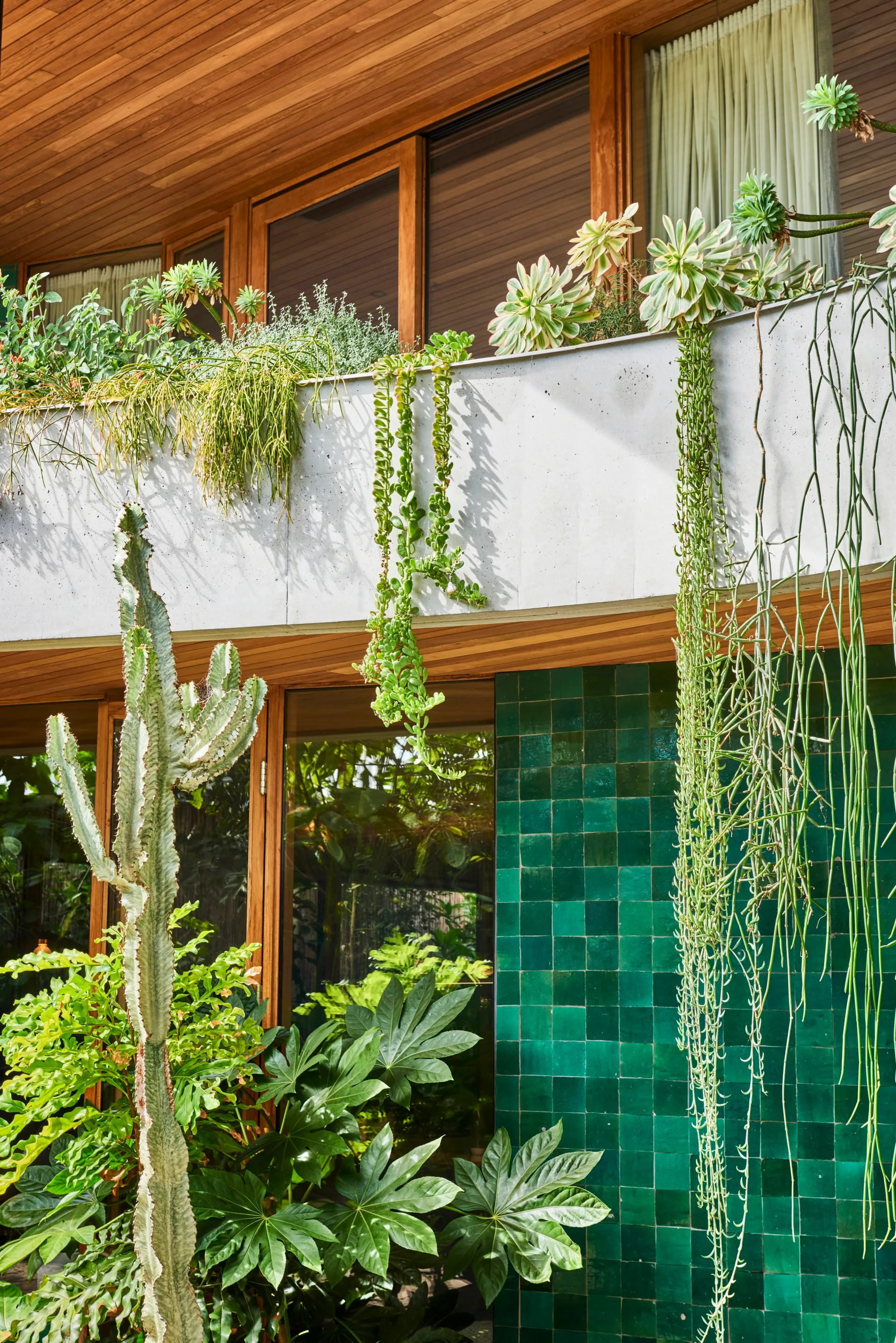 Green tiled facade of a Barwon Heads home