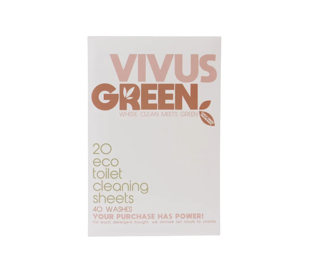 Toilet cleaning sheets from Vivus Green