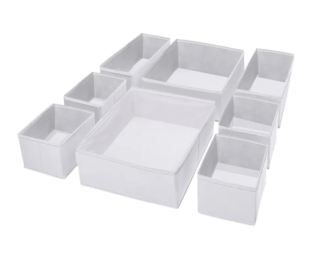 A set of eight Puricon clothes organisers