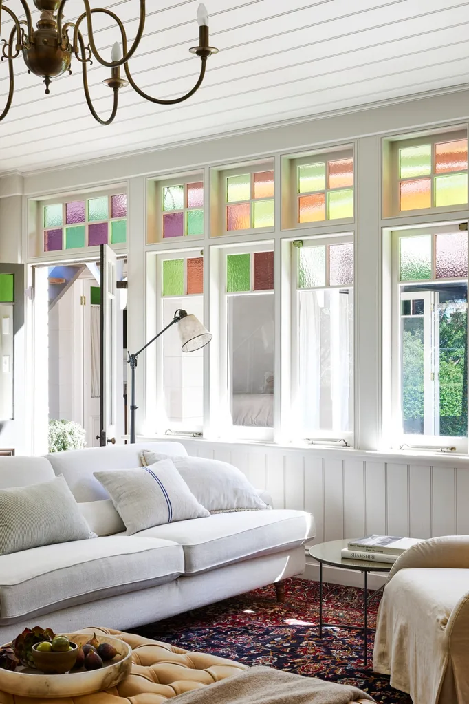 Federation home stained glass window