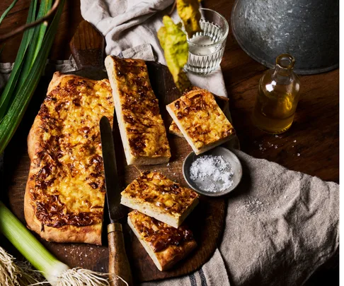 Make a delicious, French-style leek tart for dinner tonight