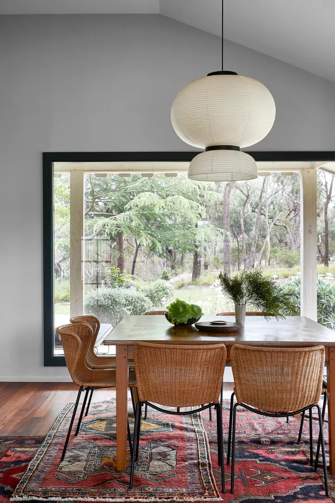 Coastal native home dining room window