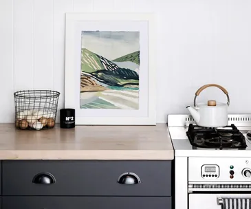 Stovetop kettle in a contemporary kitchen