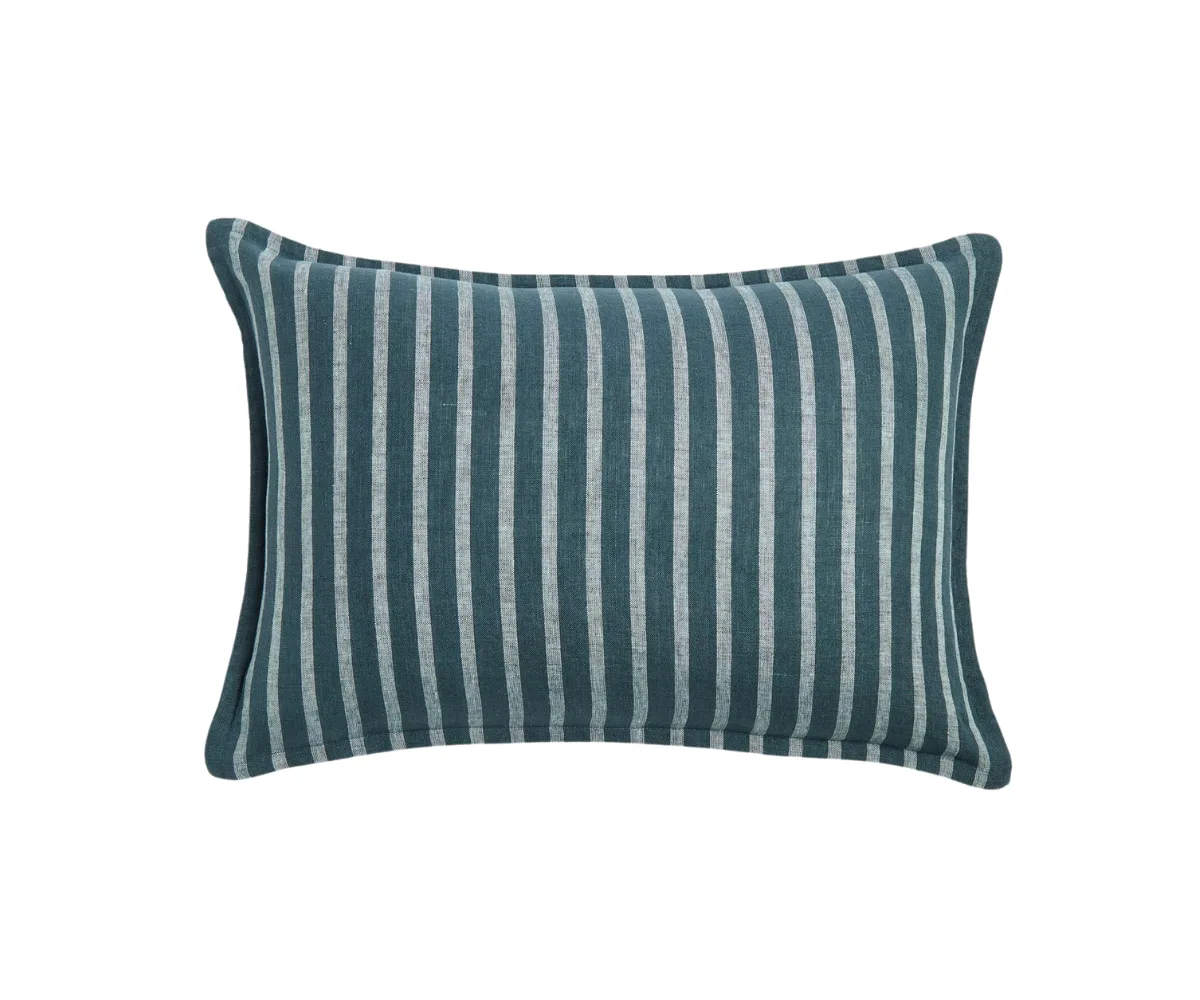 striped blue cushion