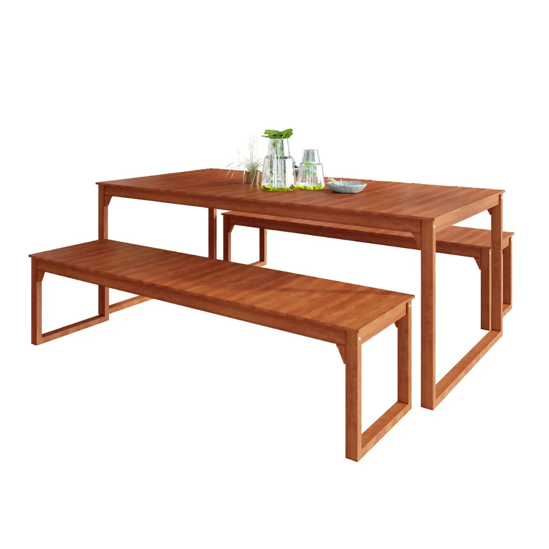 Trinity 8 Seater Outdoor Bench Dining Set by Luxo Living