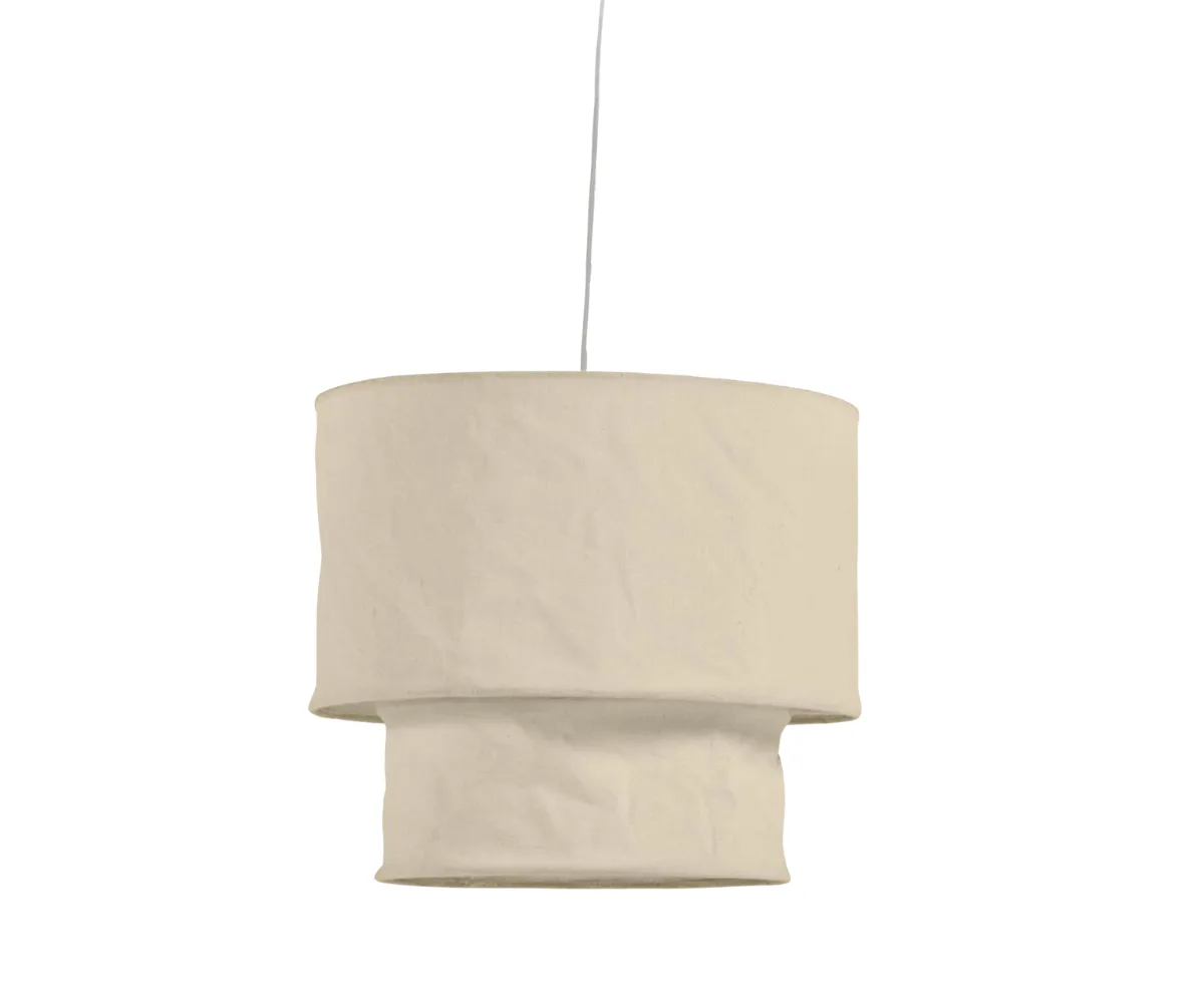 A linen lampshade