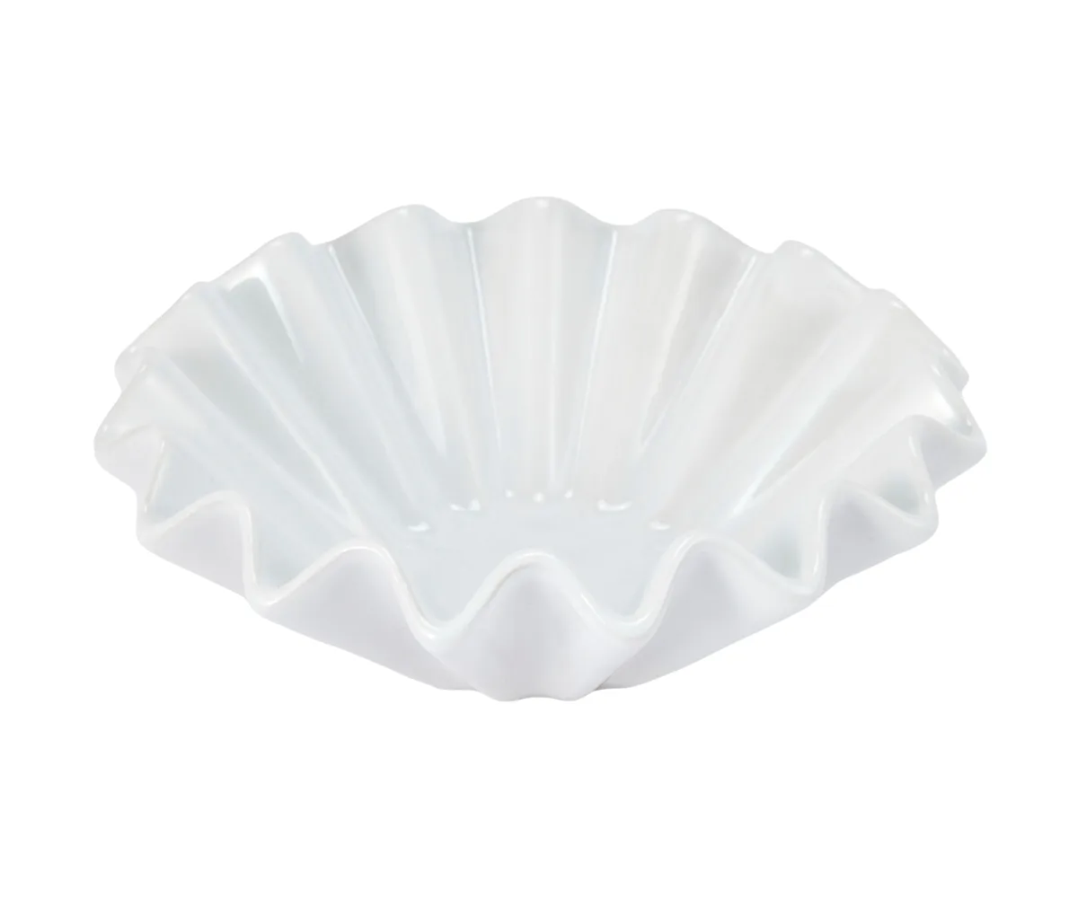 a ceramic pleated bowl
