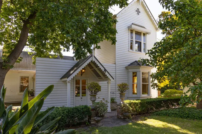 House facade with white cladding