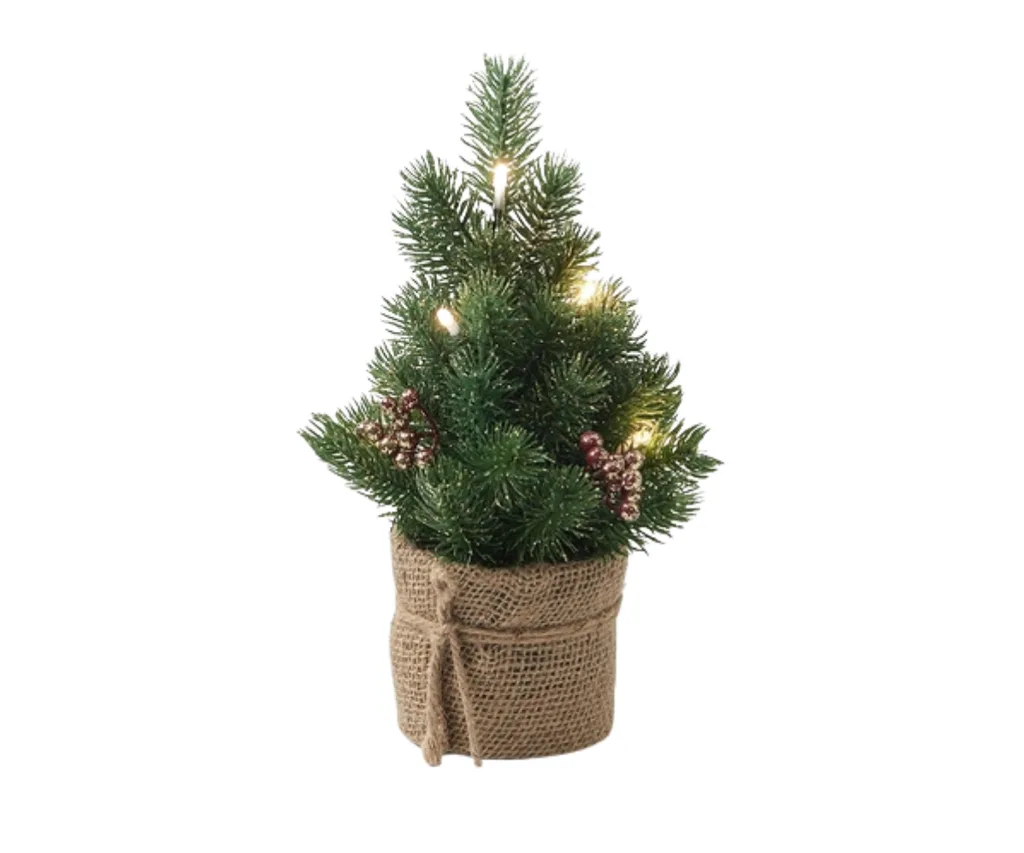 A small tabletop Christmas tree from Bed Bath N' Table