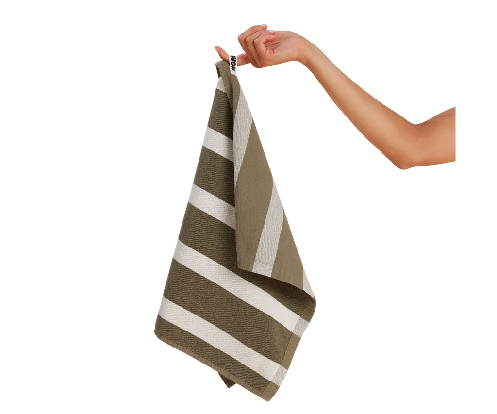 Striped tea towel