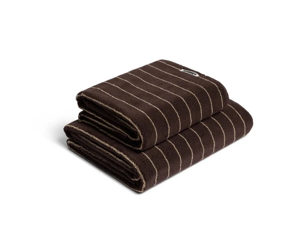 2-pack bath towels in espresso colourway from Hommey