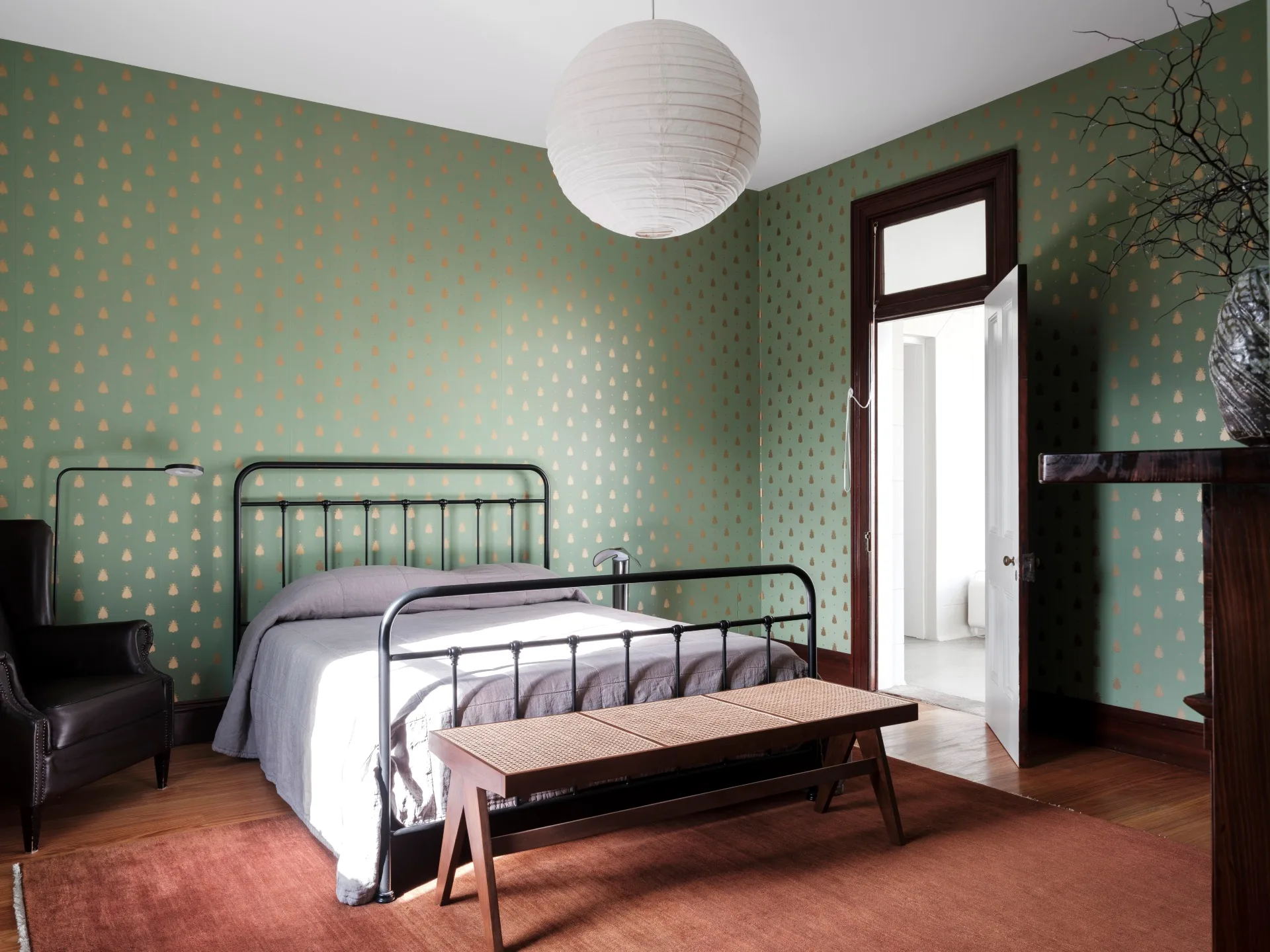 Southern NSW homestead green bedroom