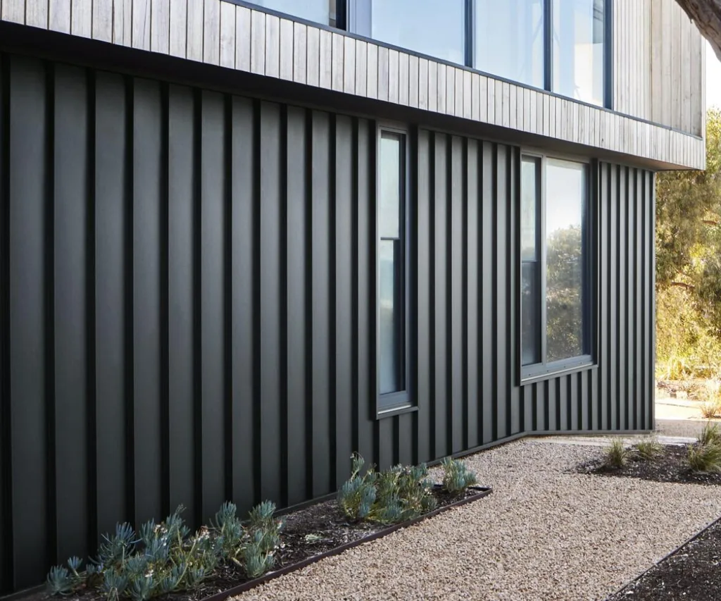 A house clad in Colorbond steel