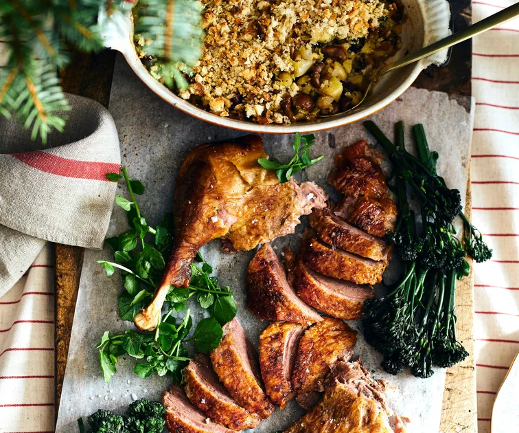 Roast Goose With Chestnut And Lemon Stuffing Recipe | Homes To Love