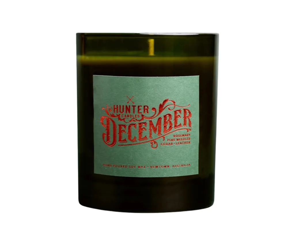 A Christmas candle by Hunter Candles