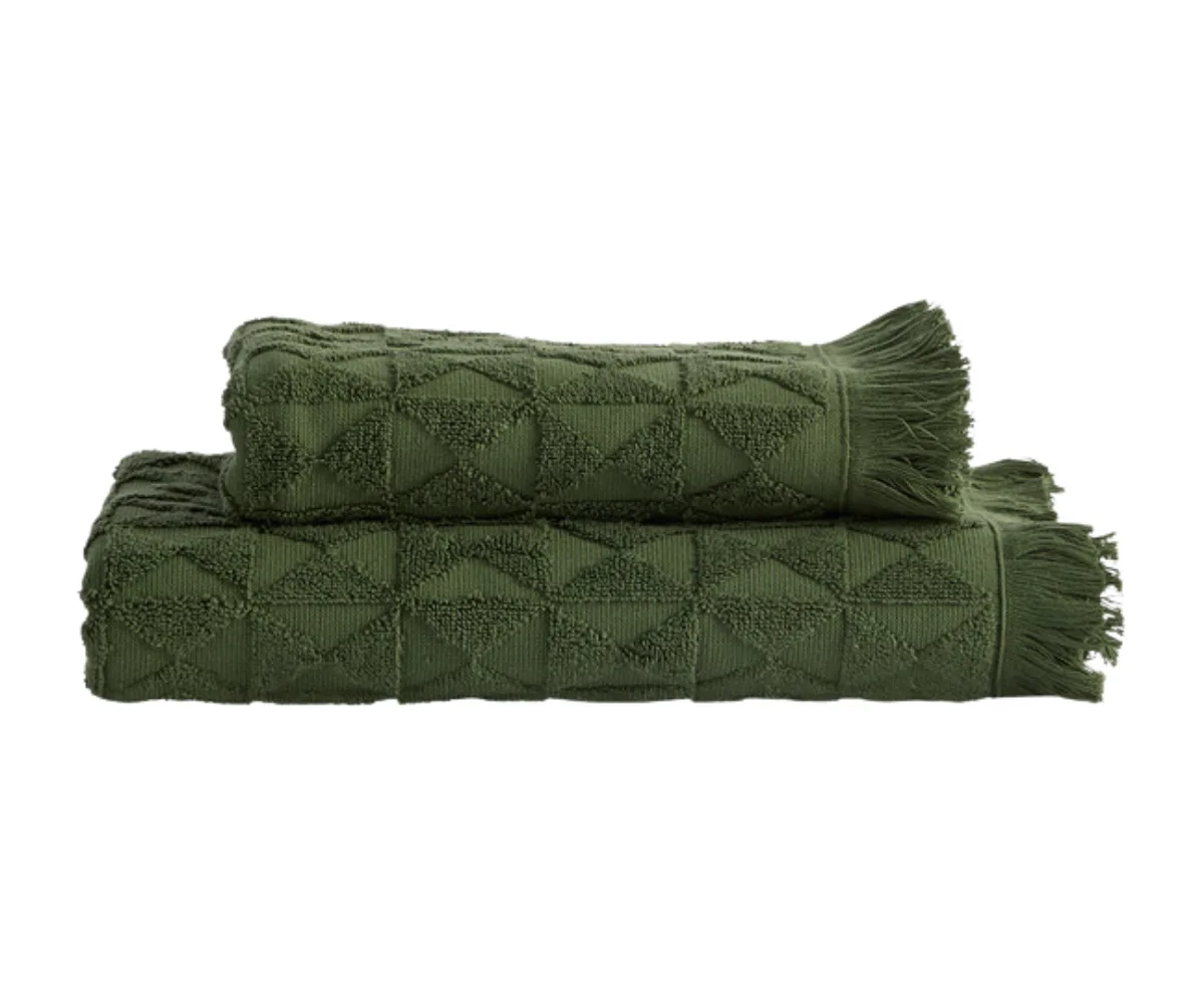 Two green towels from Pillow Talk