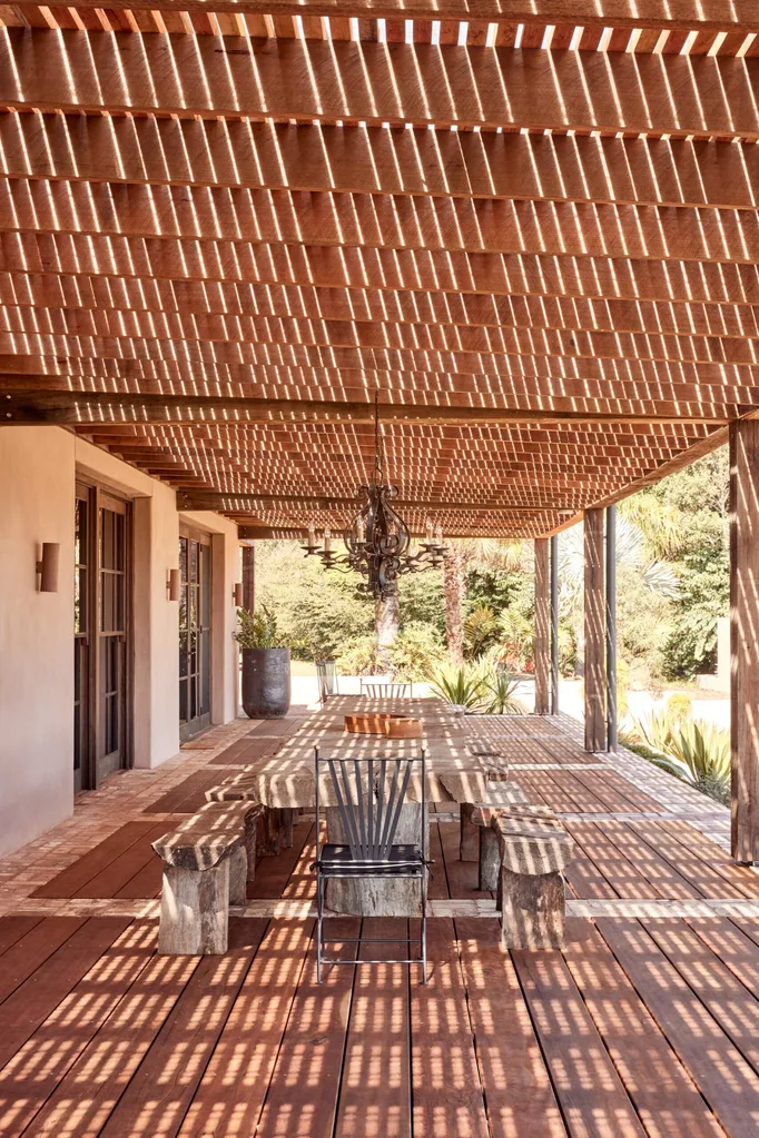 Outdoor in a Bangalow farmhouse homestead