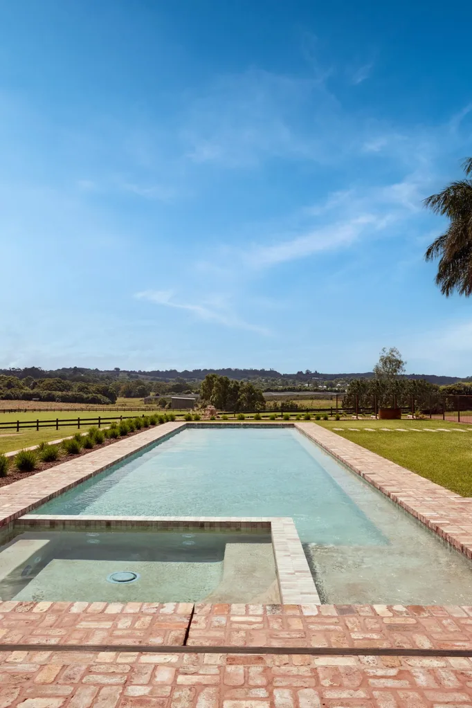 Pool in a Bangalow farmhouse homestead