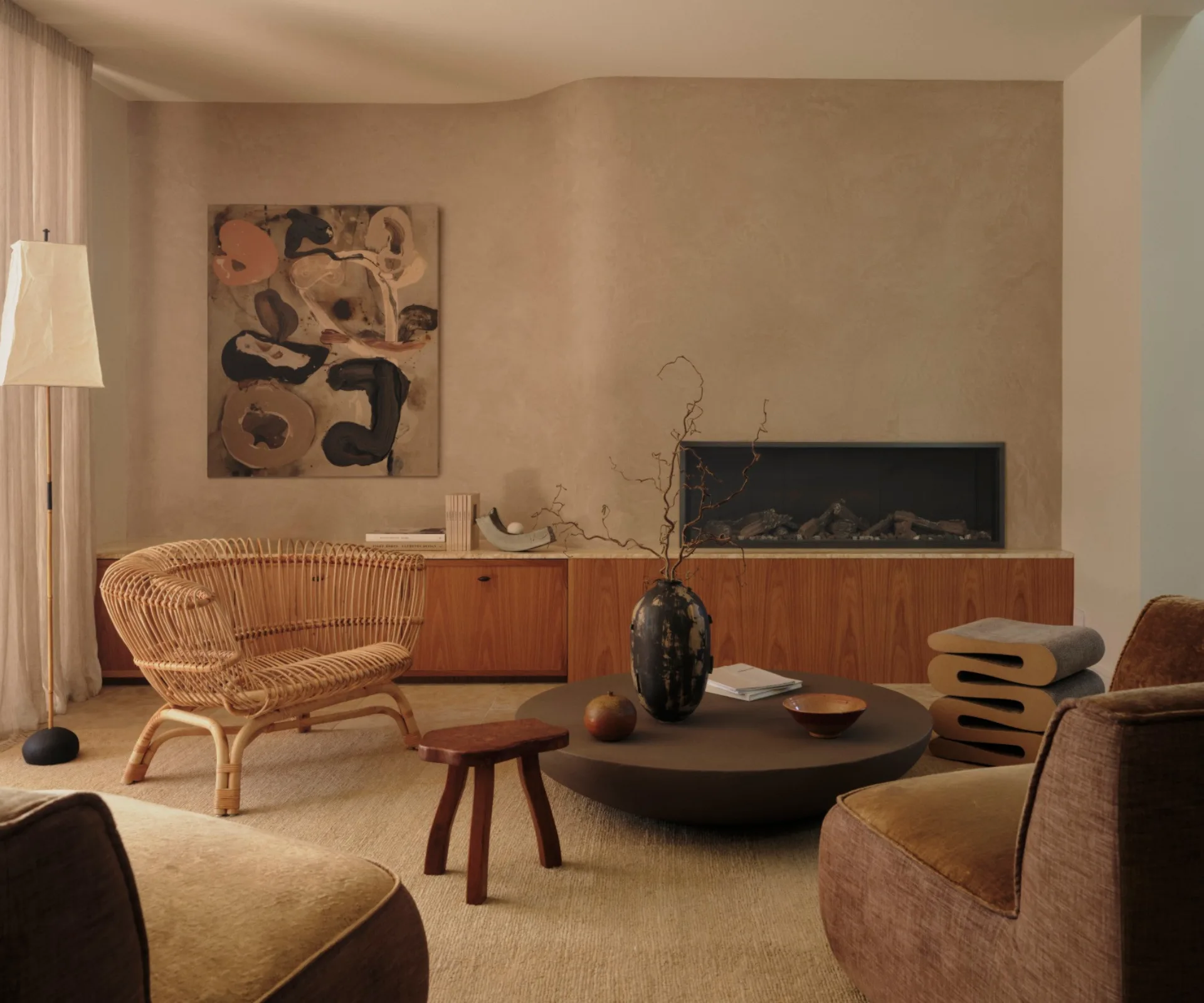 a contemporary living room