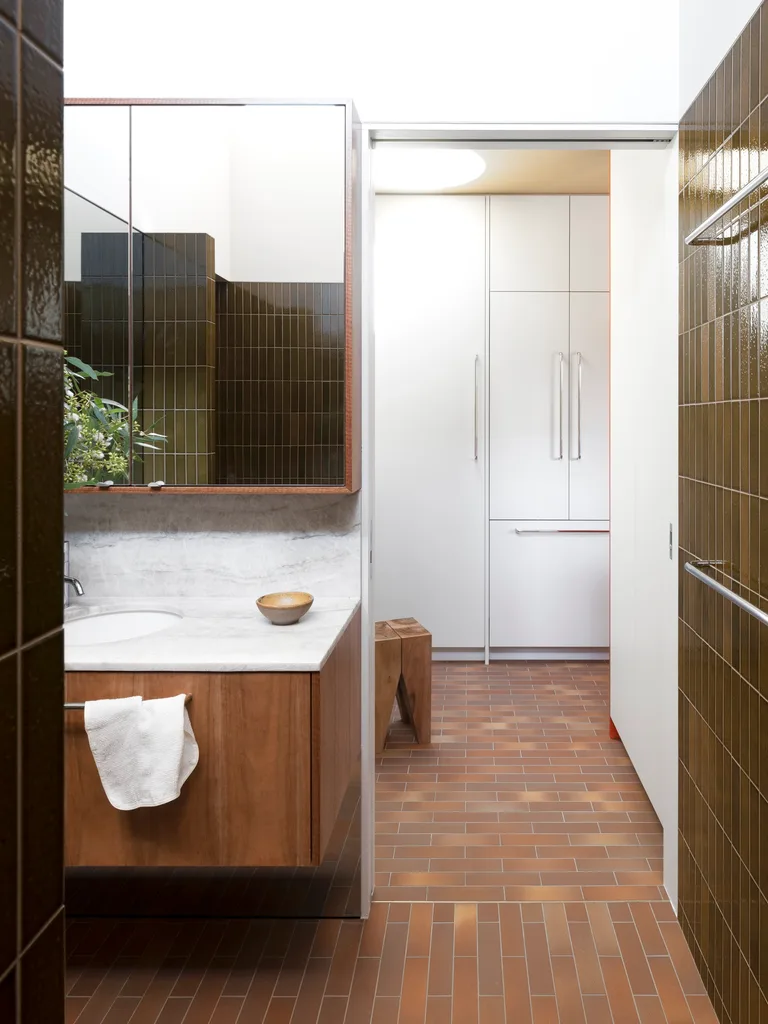 A colourful heritage home ensuite