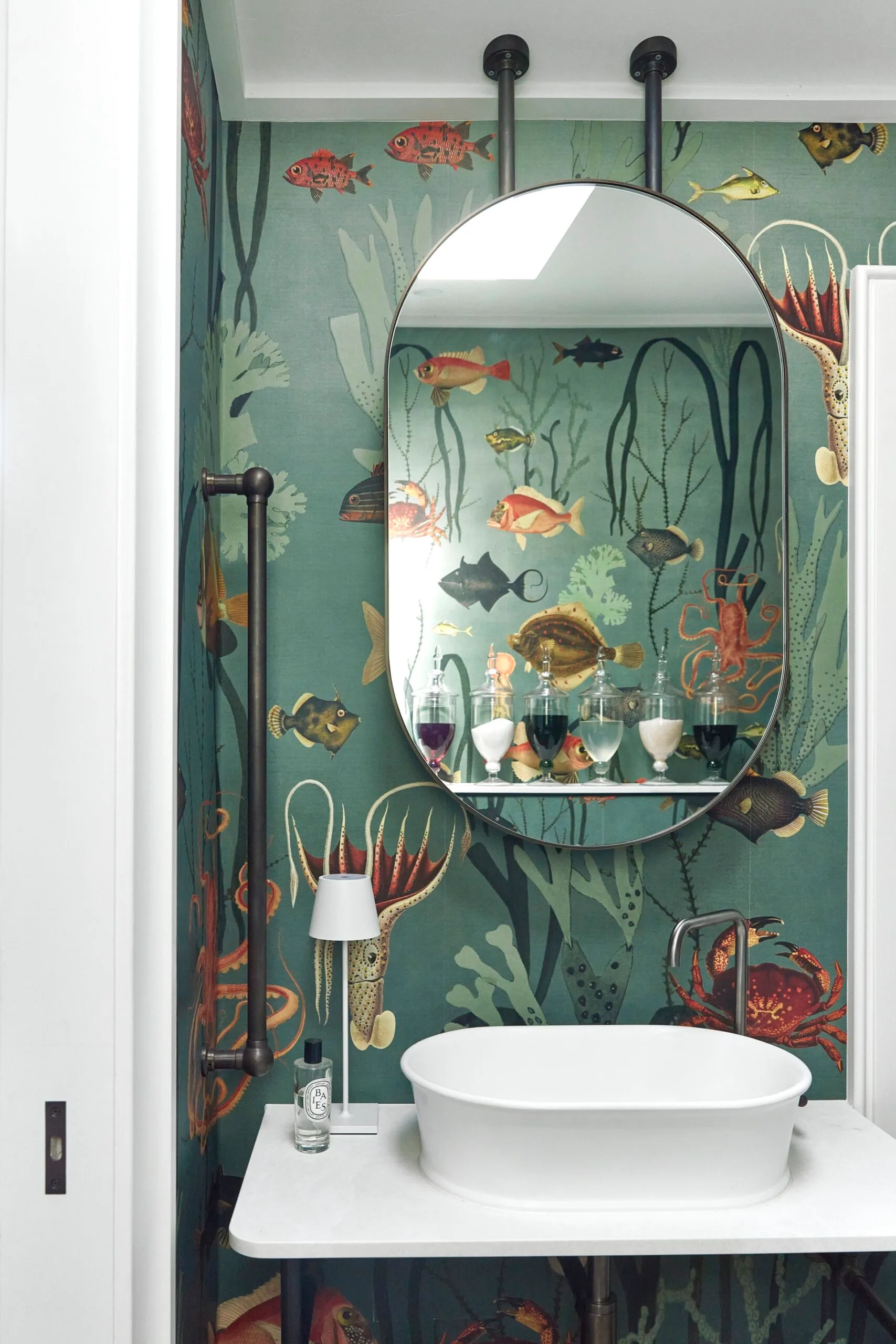 London under the sea terrace wallpaper for bathroom