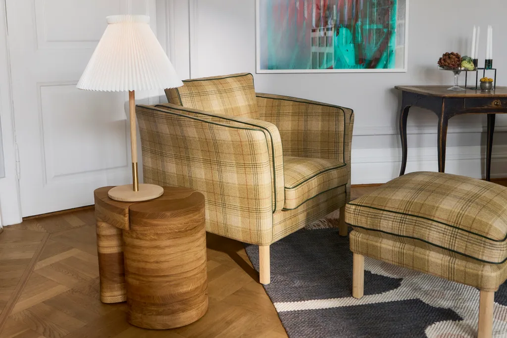 Copenhagen apartment furniture tartan armchair