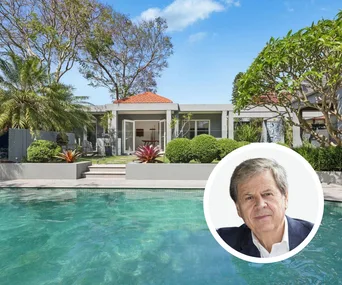 The pool area of Ray Martin's now former home in Waverton