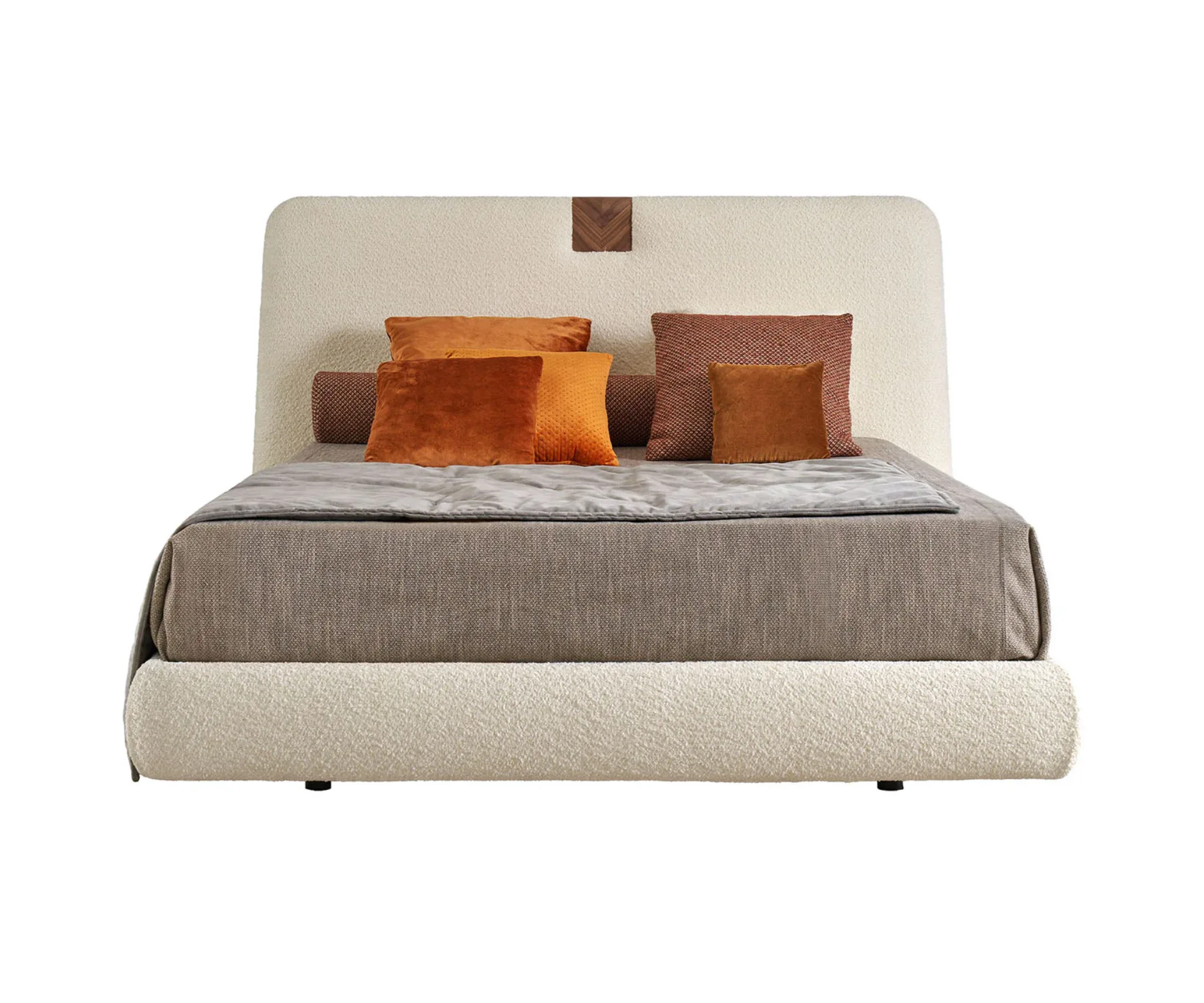 A boucle bed frame from Artemest