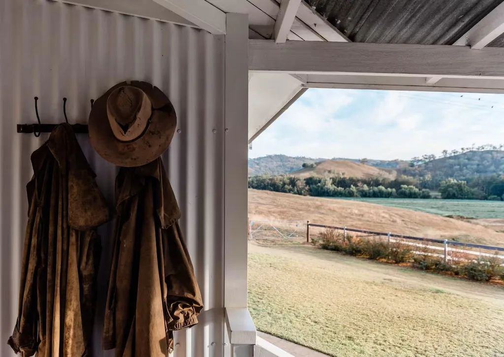 Country cottage with views of hills in the background