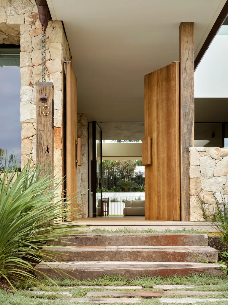 Coastal holiday home front door