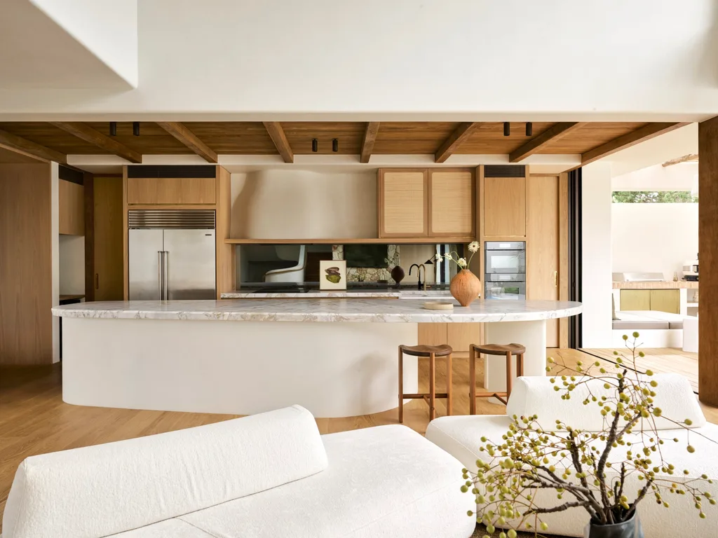 Coastal holiday home kitchen