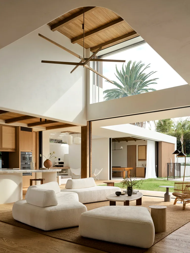 Coastal holiday home living room