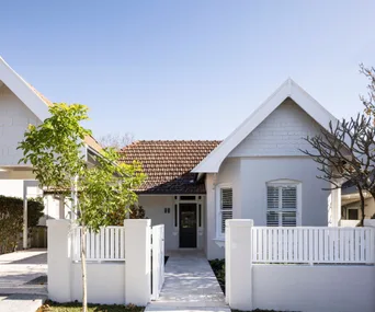 Contemporary home street facade