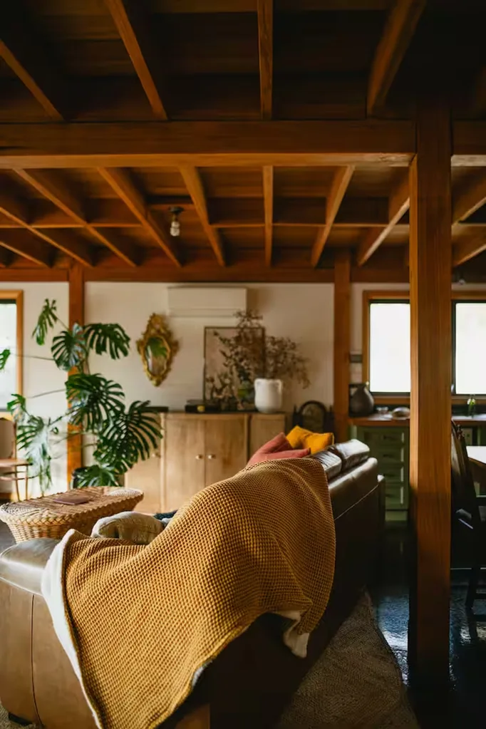 Inside a cosy cabin, Orchards Nest
